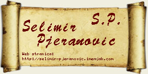 Selimir Pjeranović vizit kartica